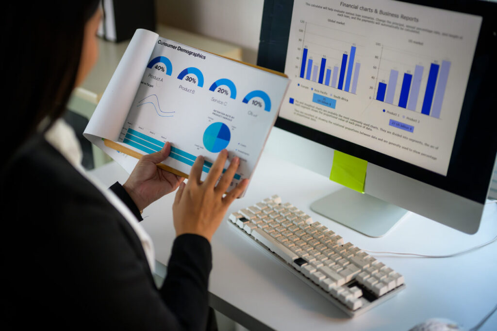 businesswoman reviews consumer data report at her 2026 01 09 12 42 39 utc 1