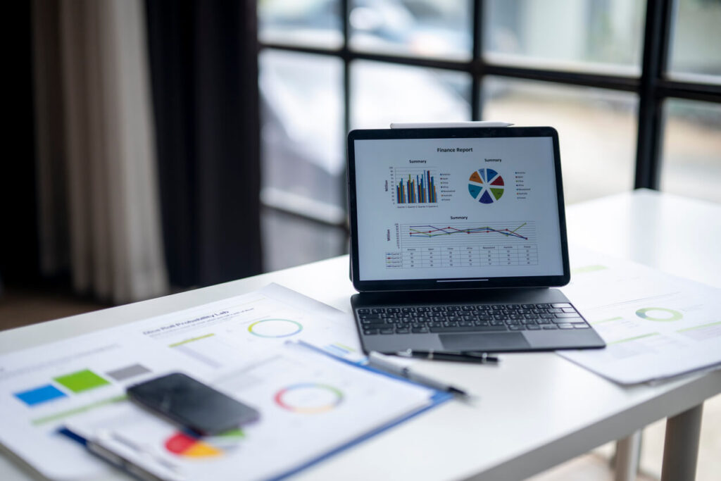 finance data graphs and charts on an office table 2026 01 11 09 32 50 utc 1