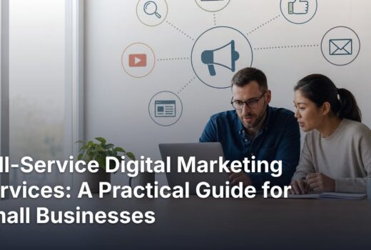 Editorial illustration for Full-Service Digital Marketing Services: A Practical Guide for Small Businesses