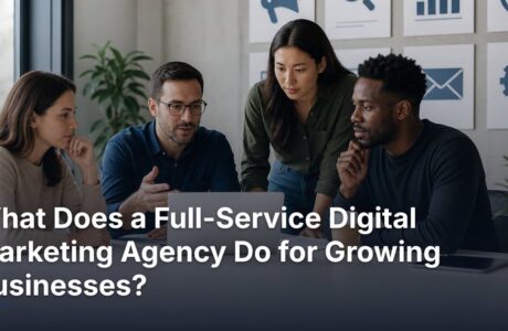 Editorial illustration for What Does a Full-Service Digital Marketing Agency Do for Growing Businesses?