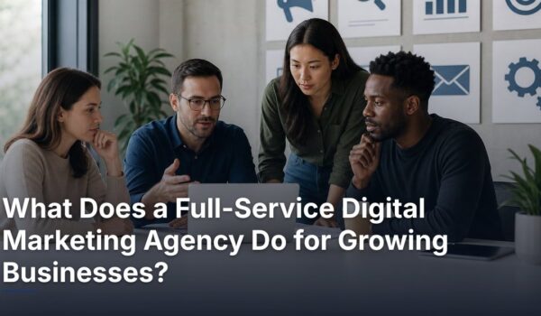 Editorial illustration for What Does a Full-Service Digital Marketing Agency Do for Growing Businesses?
