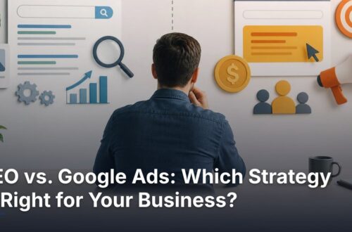 Editorial illustration for SEO vs. Google Ads: Which Strategy Is Right for Your Business?
